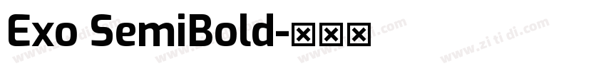 Exo SemiBold字体转换